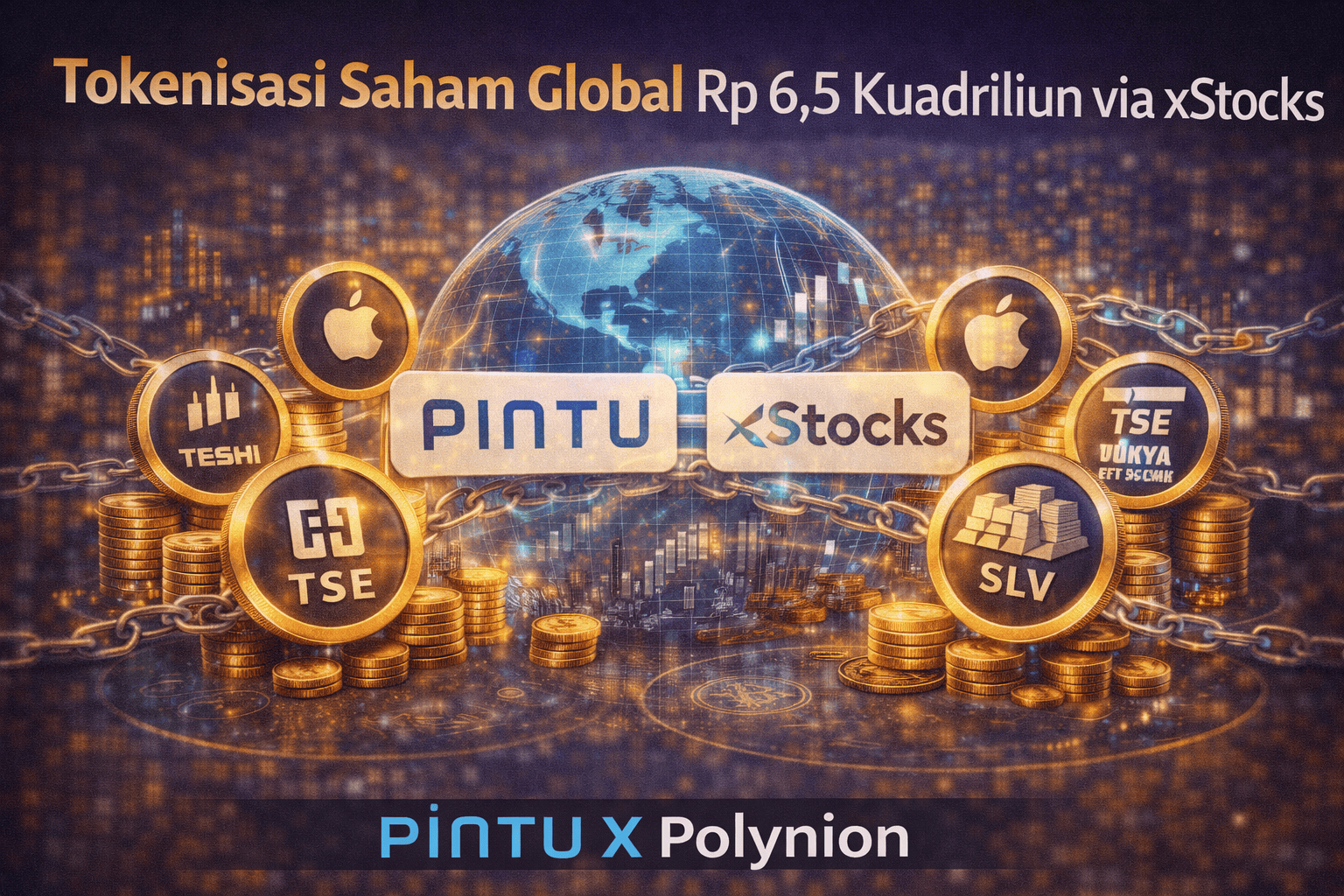 Tokenisasi Saham Global Rp 6,5 Kuadriliun via xStocks