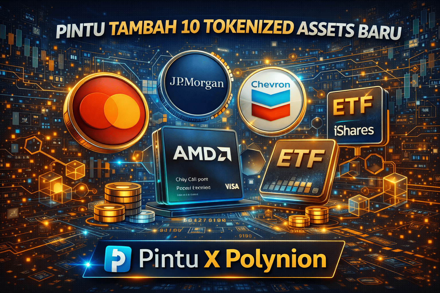 Pintu Tokenized 10 Assets: Mastercard hingga ETF
